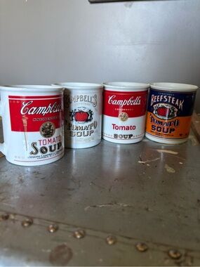 Campbell’s soup mugs. Set of 4.
